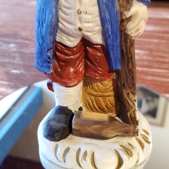 Vintage Peg-Leg Pirate Figurine—Chalkware Ceramic (Japan, 1950s–60s) - Picture 6 of 9